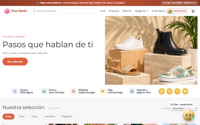 Tienda de ejemplo Pies Moda